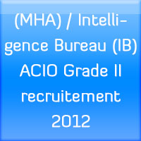 Admit Card For Intelligence Bureau 2012